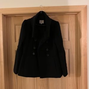 LOFT Black Peacoat Size 10